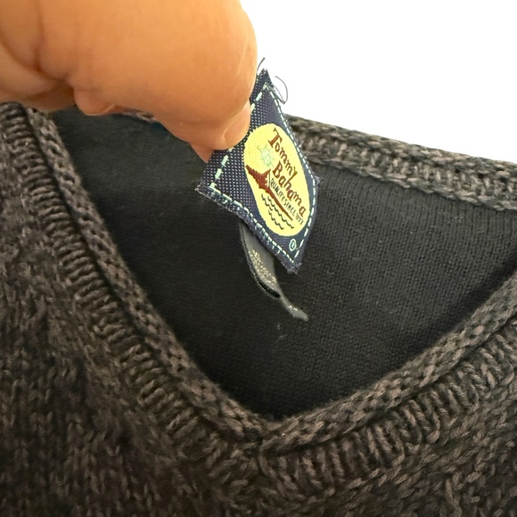 Vintage‎ Tommy Bahama Mens Knitted Cotton Wool Sweater Sz XL Quiet Luxury Gray - Picture 11 of 11